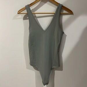 Abercrombie and Fitch Soft Womens Blue V Neck Tank Bodysuit Size small